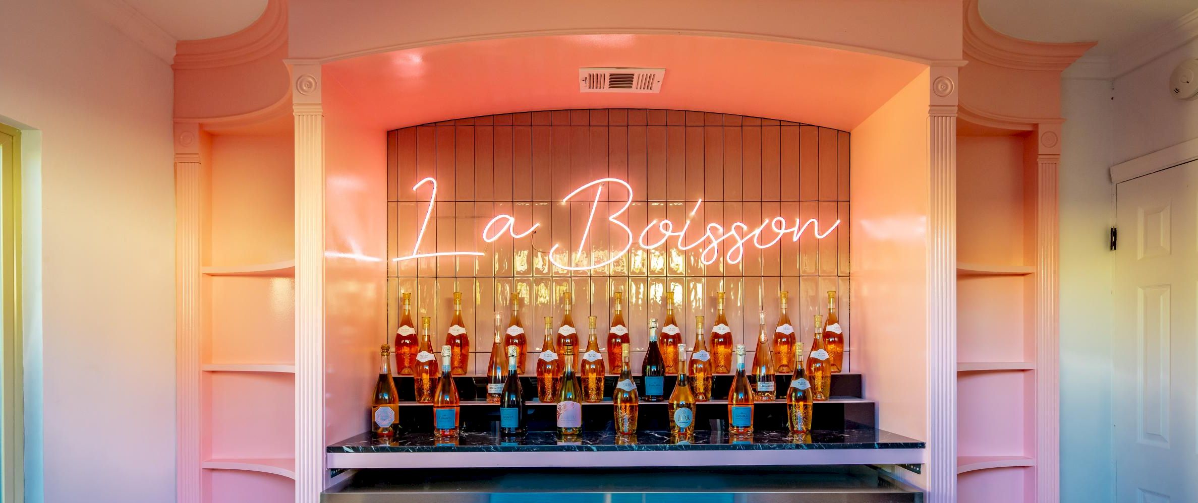 La Boisson - a Tucked Away Speakeasy Palm Springs Rose Champagne Bar